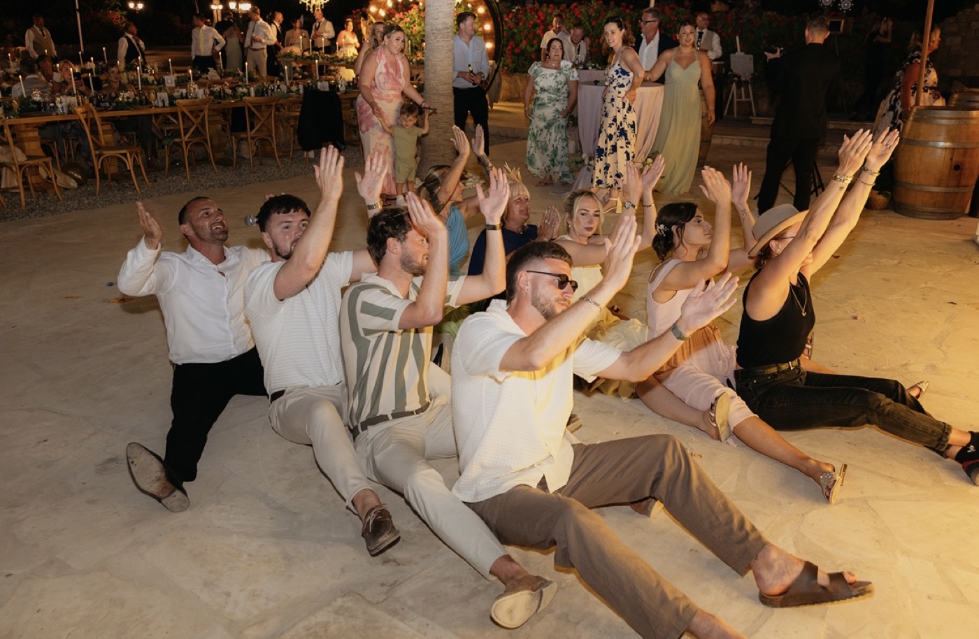 James leading a wedding celebration outdoors